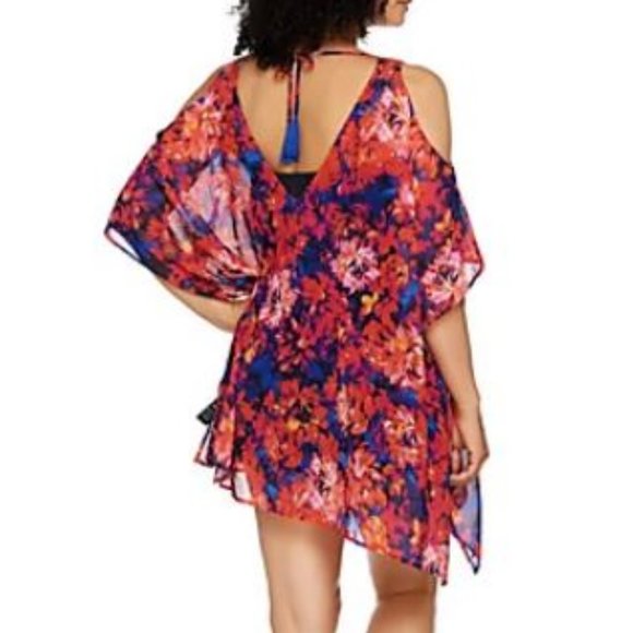 Contour by Beach Scene Cold Shoulder Swim Cover Up - Picture 2 of 3